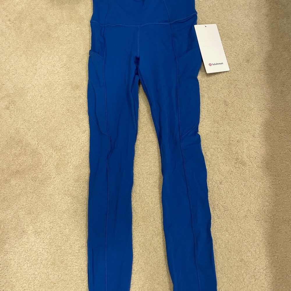 lululemon size 2 blue fast and free HR tight 25”
